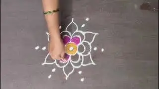 #Simple rangoli#easy rangoli#colour rangoli#new begginers#latest#sankranthi muggulu#
