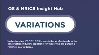 Variations - FIDIC based training - MRICS and Senior QS focused sessions.