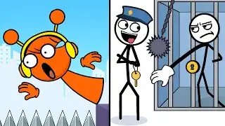 🤣 Thief Puzzle Game 🆚 Spooky Bounce - Which Game is Harder? | Brain Test Life Story | Noob To Pro