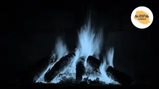 🔥RELAXING BLUE FLAMES FIREPLACE+AMBIENT SOOTHING MUSIC🔥 Sleep Faster With Crackling Firestone Sound