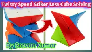 Twisty 3&times;3 Sticker Less Speed Cube Puzzle Toy Solving || Usha House || Sticker Less Cube Solving