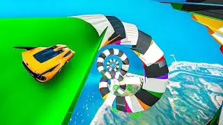 GTA 5 INSANE MEGA RAMP Spiral 😱🔥 | Extreme Car Stunts & Epic Crashes