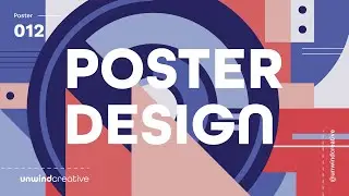 Geometric Abstract Poster Design in Adobe Illustrator - #012