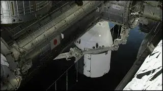 SpaceX Dragon CRS-10 Rendezvous, Grapple, & Berthing (time lapse)