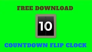 countdown 10 seconds flip clock | green screen | free download | no copyright