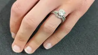 Solitaire Round cut Moissanite Engagement Matching Wedding Ring Set for Her | 14K 18K White ring