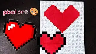 pixel art 🎨 drawing pixel heart and satisfying coloring 😍🤤