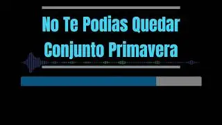 (-2 semitonos) Karaoke - No Te Podias Quedar - Conjunto Primavera