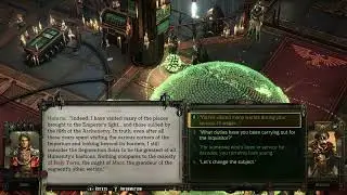Heinrix bragging about his lore - rogue trader