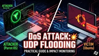DoS Attack Practical Guide: UDP Flooding (Live Impact)😯