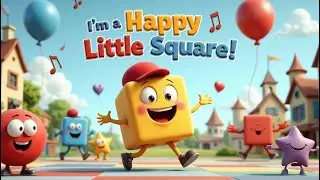 I&rsquo;m a Happy Little Square | Funny Square Shape Song for Toddlers & Kids | KidsLearn Nursery Rhymes