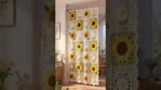 Crochet creativity ~ romantic pastoral style curtain, do you like it? #flowers#crochet #homedecor