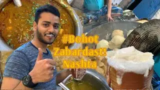 Nashta Mazedaar Puri Sabzi Or Malaidaar Lassi Ke Saath | Saqib The Food Vlogger