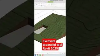 Revit 2025 amazing tool - Excavate toposolid tool #construction #civilengineering #revit2025