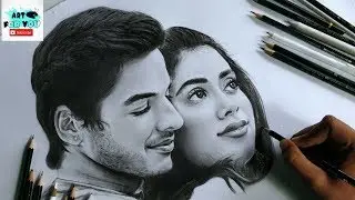 Drawing Dhadak Stars - Realistic Sketch | Janhvi and Ishaan's Sketch | Dhadak Sketch