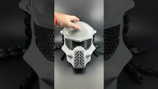 3D Printed Predator Helmet 🛠️🔥#halloween #3dprinting #predator #cosplay #3dprint #hobby