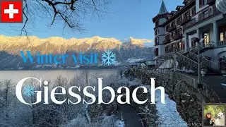 Ein Winterbesuch beim Giessbach Wasserfall bei Brienz Schweiz 4K