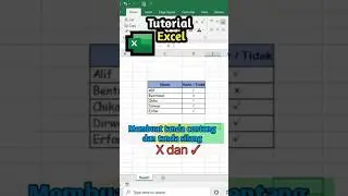 Cara membuat tanda centang di excel #shorts