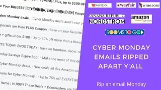 Cyber Monday emails from big brands