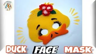 Duck face mask | Paper mask | How to make duck mask | Animal face mask | art and craft | Duck craft