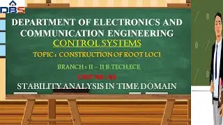 Construction Of Root Loci | Control Systems | ECE | Engineering Class | Online Education | DBSIT