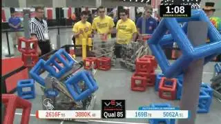 2015 VRC Tech Q85 - 2616F 3880K vs 169B 5062A - 54 to 82 - VEX Worlds 2015 - Technology Division