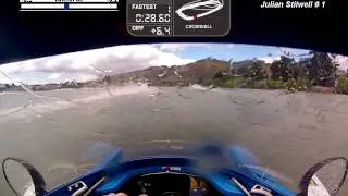 2013/14 NZ F1 Powerboat Tour - Round 2 Cromwell - Race 2 (on-board with telemetry)