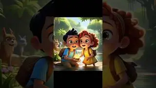Ali Sara ki Treasure Hunt 👧👦 #treasure #mystery #cartoon #ai #viralai #viralshorts