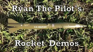 Ryan The Pilot's Estes Rocket Launch Demos & Special Stinson 108-1 Airplane Fly Out Footage