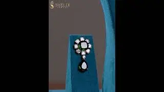 Grandeur Redefined: CZ Emerald Long Necklace for Weddings & Festivities by Shelly Jewels