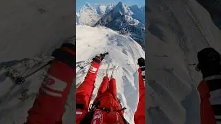 One of the biggest jump of my Life 😈 #skiing #mountains #extreme #ski #freeride