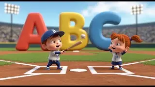 ABC Song For Kids (Baseball theme) | Learn the Alphabet | Nursery Rhymes | Toddler Fun