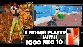 5 Finger PLAYER  🥷 Dominate With IQOO NEO 10 💀 Intense 1vs 4 in #bgmi  