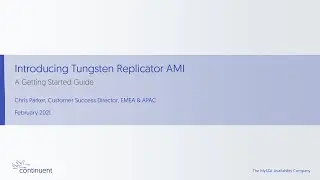 Webinar Replay: Getting Started with Tungsten Replicator (AMI)