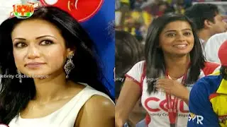 Priyamani celebrating Vikranth's batting performance | Karnataka Bulldozers vs Chennai Rhinos | CCL