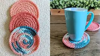 Easy 20 Minute Coaster Crochet Pattern - How to Crochet in Continuous Rounds