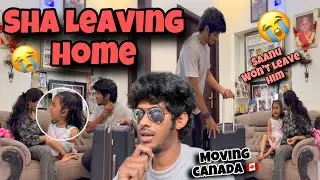 Sha leaving home 🏡 moving to foreign 😭| prank on saanu she gets emotional 🥹 #saanvikashree