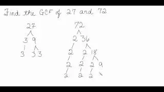 GCF of 27 and 72
