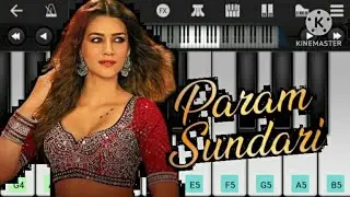 Param sundari Song Piano Tutorial || Easy Mobile Piano Tutorial