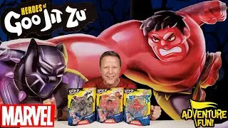Marvel Heroes of Goo Jit Zu Goo Shifters Including Red Smash Hulk AdventureFun Toy review!