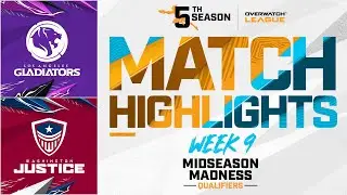 @LAGladiators  vs  @WashingtonJustice   | Midseason Madness Qualifiers Highlights | Week 9 Day 2