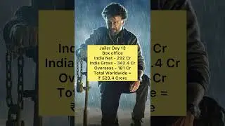 Jailer Day 13 Worldwide Collection 😱🤩 || #jailer #short #rajinikanth