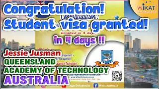 Wikati Education - Student Granted Visa - Jessie - QAT (Queensland Academy of Technology) Australia