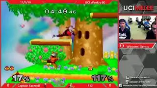 UCI Melee Weekly 60 - PS| Captain Faceroll vs F12 - Winners' Semis