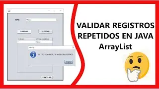 Como validar registros repetidos en java | ArrayList 💥😺