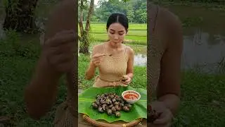 Snail Feast in the Fields  Authentic Cambodian Outdoor Eating