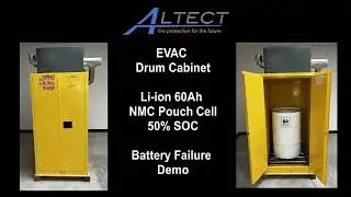 Altect Battery Drum Storage Cabinet - 60 Ah NMC Pouch (50% SOC)
