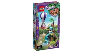 LEGO Friends 41423 Tiger Hot Air Balloon Jungle Rescue Speed Build