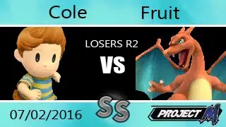 SGT 07/02/16 - Cole (Lucas) Vs. Fruit (Charizard) Project M Losers Round 2