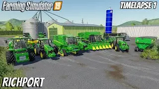 I Opened a JOHN DEERE FARM  | Farming on Richport | Farming Simulator 19 | Timelapse 1